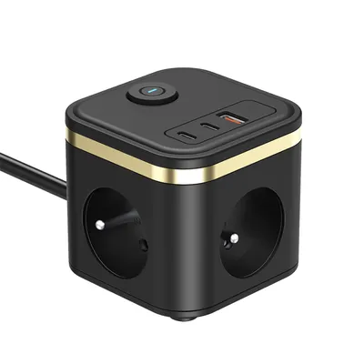 Obrázek produktu pro Prodlužovací kabel VIKING YC33 se 3 zásuvkami + 3x USB, 1,4 m a vypínačem