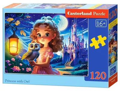 Obrázek produktu pro Puzzle Castorland 120 elementów - księżniczki i sowa