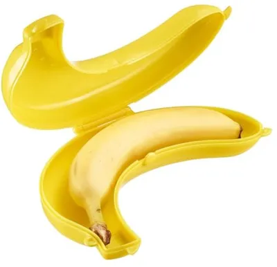 Bananenboxen Set von 2 - Robuste BPA-freie Bananendosen für sicheren Transport