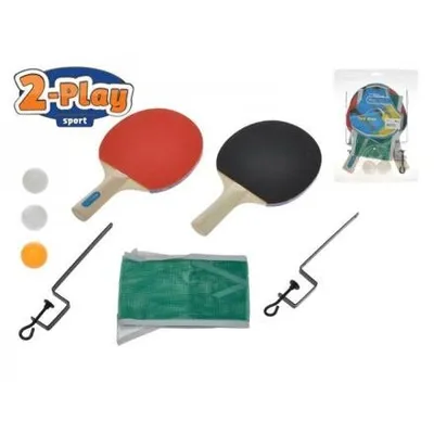 Produktbild von Gamimes Tischtennis-Set 6-teilig 2 Schläger, 3 Bälle und Netz
