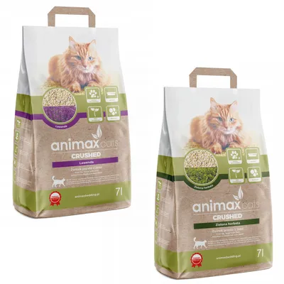Produktbild von Klumpstreu Lavendel zerkleinert 7 Liter + Grüner Tee Klumpstreu zerkleinert 7 Liter Animax