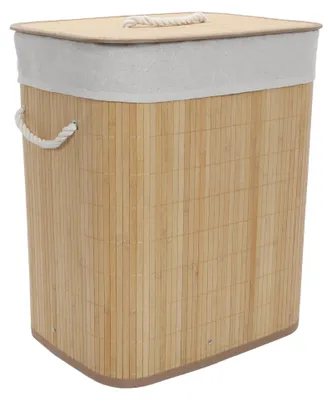 Produktbild von Wäschekorb aus Bambus mit herausnehmbarem Sack SANA, 60 l