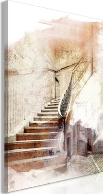 Zdjęcie produktu dla Włoski obraz na płótnie canvas - Secret Stairs (1 Part) Vertical 80x120 cm Cities a-C-0144-b-a