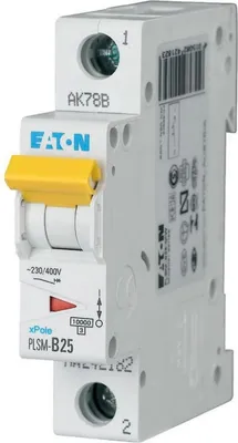 Produktbild von Eaton LS-Schalter 10kA C 25A/1pol 1TE Eaton PLSM-C25-MW, 1 Stk.