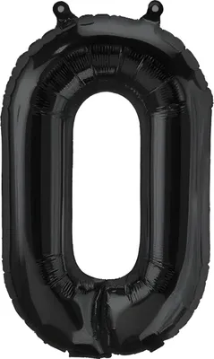 Produktbild von Folienballon Buchstabe O, schwarz, ca. 40 cm, für Luftbefüllung