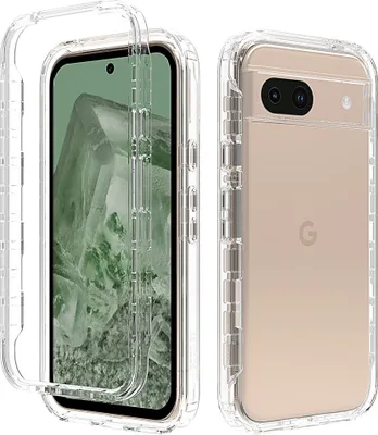 Produktbild von Google Pixel 8A Hülle, Hybrid Transparente Rückseite TPU Bumper Stoßfest Schutzhülle für Google Pixel 8A