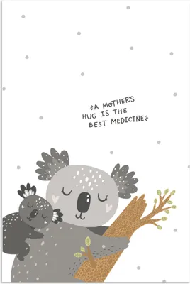 Produktbild von MuchoWow® Poster Koala - Zitat - Kinder - Mädchen - Baby 60x90 cm - Wanddekoration