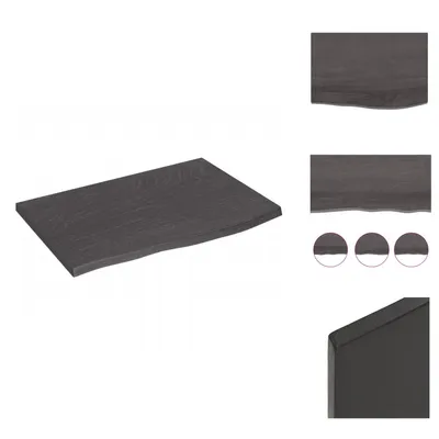 Produktbild von vidaXL Wandregal Dunkelgrau 60x40x2 cm Massivholz Eiche Behandelt -  Wandregale