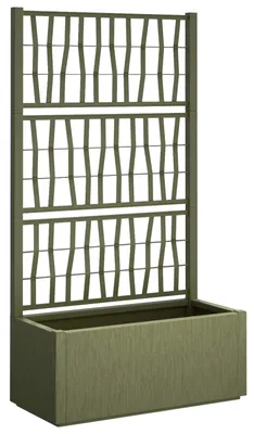 Produktbild von vidaXL Gartenpflanzer mit Gitter Grün 80 x 36 x 140 cm PP