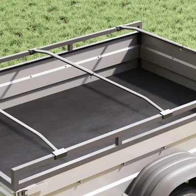 Zdjęcie produktu dla VidaXL, płaskie pasy mocujące do przyczep, srebrne, 102-155 cm, aluminium