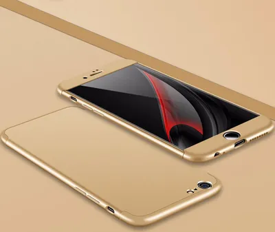 Produktbild von Apple iPhone 7 3in1 Full Body 360 Case Gold