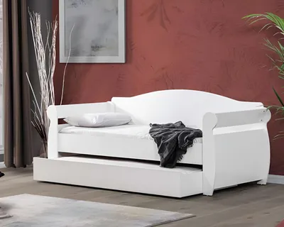 Produktbild von Ausziehbares Tagesbett Weiß für Schlafzimmer und Gästezimmer