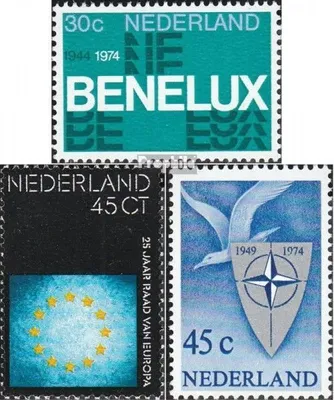 Produktbild von Briefmarken Niederlande 1974 Mi 1035-1037 (kompl.Ausg.) postfrisch 25 J. Europarat