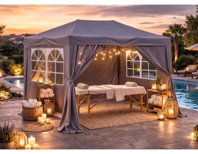 Immagine prodotto di Gazebo pop-up - Gazebo pieghevole - 2 x 3 m - Grigio fumé - 4 pareti laterali