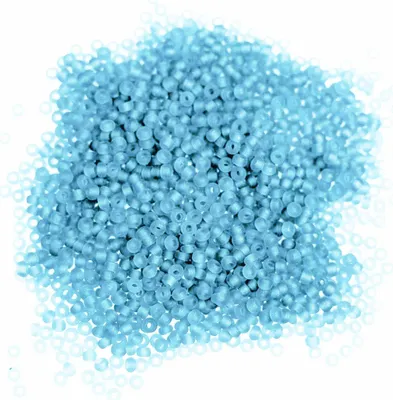 10g Rocailles Glasperlen rund pastellblau