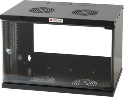 Obrázok produktu pre Techly I-CASE EL-1006B45, Nástenný regál, 6U, 50 kg, Zámok, 14,2 kg, Čierna