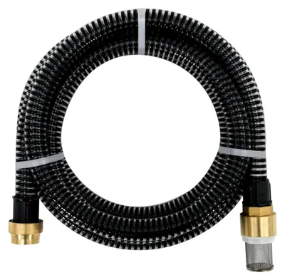 Produktbild von Saugschlauch mit Beschlägen aus schwarzem Messing, 1,1 Zoll, 10 m, PVC