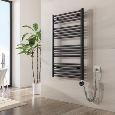 Produktbild von Heilmetz Heizkörper Elektrisches Badheizkörper Handtuchtrockner 100x60 cm Anthrazit Handtuchwärmer