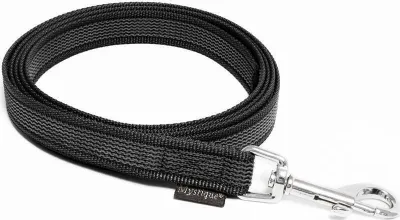 Produktbild von Mystique® Gummierte Leine 20mm ohne Handschlaufe Standard Karabiner schwarz 3m