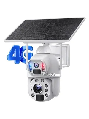 Obrázok produktu pre Dvojitá solárna kamera RobiCam 599 Solar, biela, 6 MP, Ultra HD, 20-násobný zoom