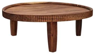 Productafbeelding van Pomax serveerplank van acaciahout, bruin, Ø 36 x H 16 cm