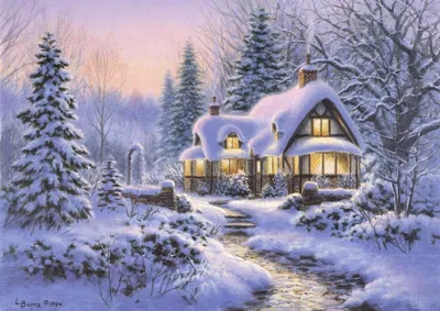 Image de Couverture d'hiver BLUEBIRD Puzzle « Wouldbie Cottage » 500 carrés