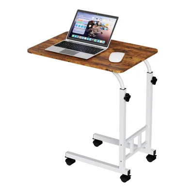 Produktbild von Beistelltisch Höhenverstellbar Laptoptisch mit Rollen 73–80 cm für Bett und Sofa