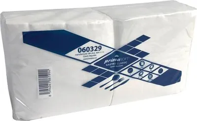 Immagine prodotto di Tovaglioli di carta PrimaSOFT Gastro - 33 x 33 cm / bianco / 500 pz