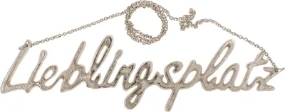 Produktbild von Schriftzug Silberfarben Lieblingsplatz zum Hängen, 38 x 10 cm