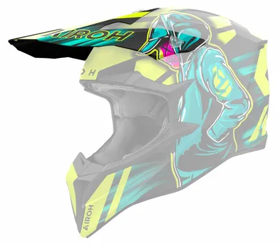 Immagine prodotto di Frontino Casco Airoh WRAAAP Cyber Giallo