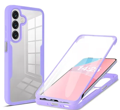 Produktbild von 360 Grad Rundum Schutz Handyhülle für Samsung Galaxy A26 5G Full Cover Vollschutz Case Farbe: Violett