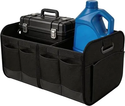 Produktbild von Kofferraum-Organizer für Autos – Faltbare Kofferraumtasche mit Deckel – Praktische Aufbewahrungslösung – Ideal für Einkäufe