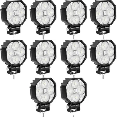 Obrázok produktu pre Pracovné osvetlenie, bodové a reflektorové svetlá, vysoký jas, 10 reflektorov s výkonom 16 W, 3000 lúmenov