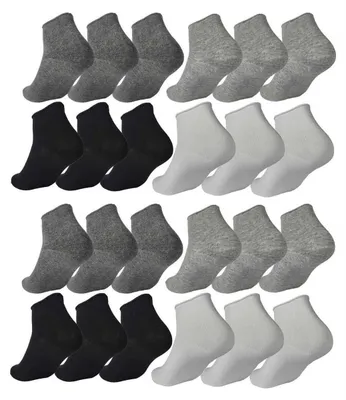 Produktbild von 24 Paar Damen Sneaker Socken ohne Gummi Baumwolle ohne rutschen, 24 Paar 35-38