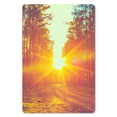 Produktbild von MuchoWow® Mauspad Mousepad Sonnenuntergang - Bäume - Wald - Natur 18x27 cm - Mousepads - Maus Mat - Pad - Mausunterlage