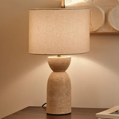 Obrázok produktu pre Eazy Living Tischlampe Silvain Travertinlook