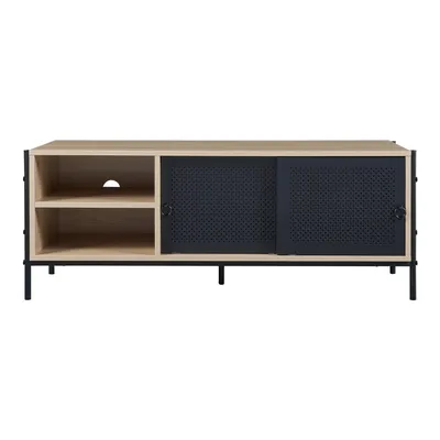 Produktbild von TV Schrank ‘Tysnes’ mit 2 Schiebetüren 120 x 40 x 45 cm Eichenoptik / Schwarz