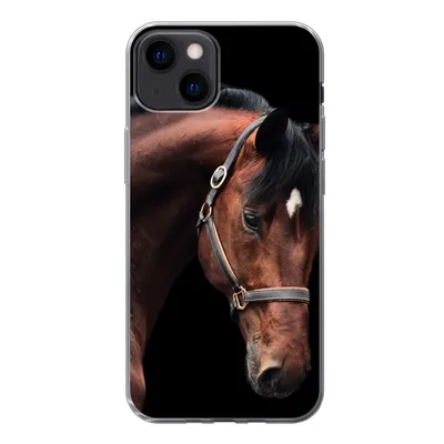 Produktbild von MuchoWow® Handyhülle Schutzhülle Hülle für iPhone 13 Pferd - Leicht - Halfter Silikon Softcase Handy Hülle - Karteninhaber