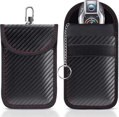 Productafbeelding van Faraday-tas 14 x 9 cm - Sleutelzakje - RFID-blokkering - Waterdicht - Universeel passend