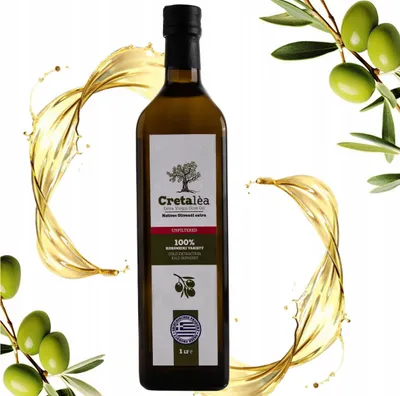 Produktbild von Cretalea Natives Olivenöl Extra 1 L – Ungefiltertes Olivenöl aus Kreta, Ernte 2024, Griechisches Premium-Olivenöl