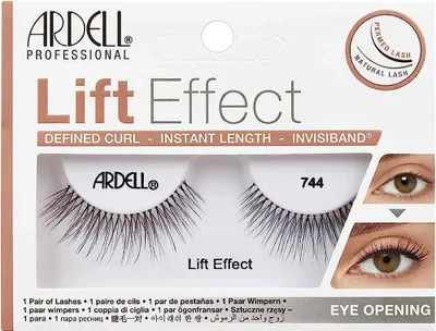 Obrázok produktu pre Ardell | Umelé mihalnice, Lift Effect #744, mihalnice, 1 pár, Predlžovanie mihalníc, Umelé mihalnice