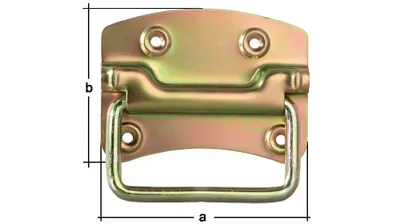 Produktbild von GAH Alberts Kistengriff H.85 mm B.120 mm STA galv. gelb verz. Anz. Löcher 4 - 347536
