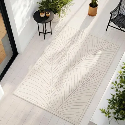 Obrázok produktu pre Carpetsale24 Vonkajší koberec, moderný dizajn v štýle boho, 3D efekt, odolný voči UV žiareniu, ideálny na terasu, do obývacej izby a kuchyne, rozmery 240 x 340 cm