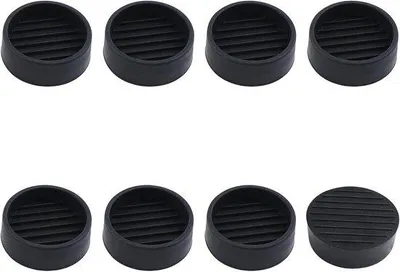 Productafbeelding van Meubelwielstopper 1.5 inch - zwarte rubberen meubelcoasters - niet-slip vloerbeschermer