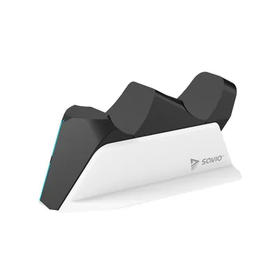 Imagen del producto de SAVIO GCS-01: Estación de carga doble para mandos de PS5 (Dual Sense), USB, color