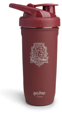 Produktbild von Smartshake Reforce Edelstahl-Shakerflasche, Harry Potter, Gryffindor (900 ml / 30 oz) | Leichter Shaker für Proteinpulver und andere Getränke mit weichem Deckel | Auslaufsicher, BPA-frei und DEHP-frei