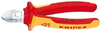 Obrázok produktu pre Knipex 70 26 160, Diagonálne kliešte, Chrómovo-vanádová oceľ, Plast, Oranžová, Červená, 160 mm, 216 g