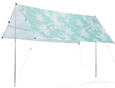 Produktbild von GARVIDA Sonnensegel rechteckig 210cm x 175cm Sonnenschutz Tarp Zeltplane türkis/weiß
