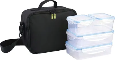 Obrázek produktu pro Termo taška se 4 hermetickými plastovými nádobami (2x800 ml + 2x400 ml.)