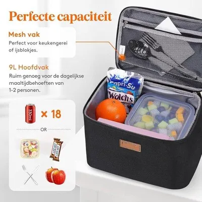 Zdjęcie produktu dla Termos na lunch 9 l, czarny, wodoodporny